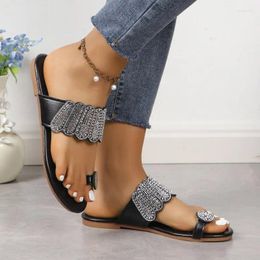 Slippers Plus Size 42 43 Rome Style For Women Summer Flip Flops Flat Heel Beach Casual Shoes Female Sexy Retro Outdoor Slipper