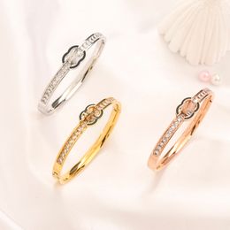 18k Gold Bangle 925 Silver Designer Bracelet High Quality Luxury Girl Love Diamond Circle Bracelet Classic Brand Jewellery Couple Gift Fashion Family Accessories