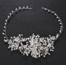Fashion Handmade Full Austrian Crystal Headbands Wedding Hairpieces Princess Tiaras and Crowns Women Hair Jewellery Vine JCG0114116595