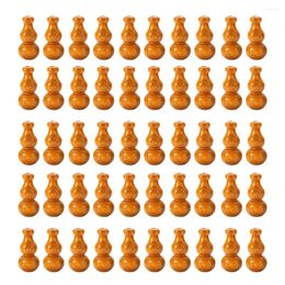 Curtain 50 PCS Gourd Beads Peachwood Window Curtains Manual Solid Decor Wooden Decorative No Punching Earrings