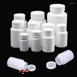 Storage Bottles 30PCS 15ML-100ML Empty White Big Mouth Bottle With Lid Refillable HDPE Plastic Container For Tablet