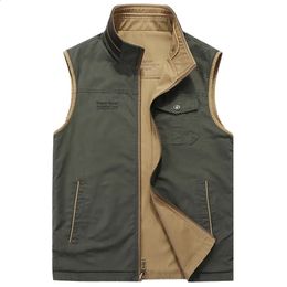 Spring And Autumn Gilet Men Outdoor Men's Sleeveless Vest Casual Clothing Fashion Thermal Business Jackets Man Style 240125