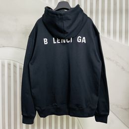 Designer Balanciagas Hoodie Oversized Vintage Luxe White Black Fashion Brand Hoodie Loose Casual Sports Shirt Size XS-L