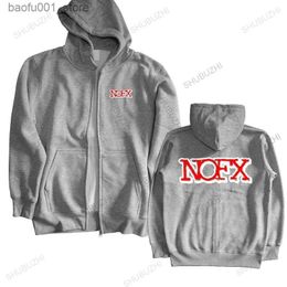 Men's Hoodies Sweatshirts new arrived men autumn spring hoodies Nofx Rock Band Pop Metal s Bottoming brand casual hoodies homme cotton sweatshirt Q240217