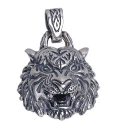 925 Sterling Silver High Details Tiger Pendant Mens Biker Punk Pendant3047171