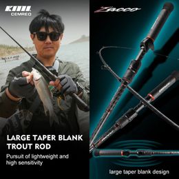 CEMREO Trout Fishing Rod Spinning Casting Fishing Rod Solid Tip Lightweight Carbon Fibre Rod Fishing Tackle ZACCO 240122