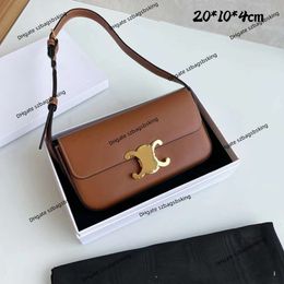 10a Triomphes Bag Celini Bag Luxury Shoulder Envelope Bags Leather Crossbody Underarm Bags Celiene Women Handbag Metal Clad Chain 506