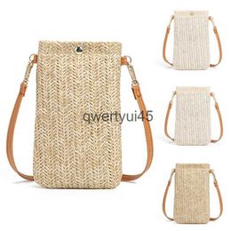 Shoulder Bags Wallet Women Diagonal Straw Woven Mobile Pone Clu Bag Ladies Purse Summer Beac Travel Female Mini Card olderH24217