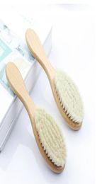 Baby shampoo brush bath bath wool comb wood solid haircut hair brush neck sweep beech oil head brush9984048