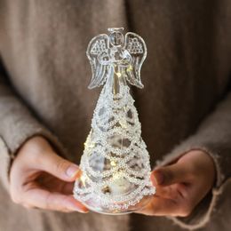 Angel Fairy Glass Light Nordic Night Kawaii Decor Ornaments for Home Living Room Desk Wedding Decoration Accessories Drop 240129