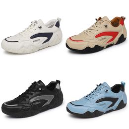 2024 New Casual Shoes PU matte leather men black brown white blue red fashion shoes trainers sneakers