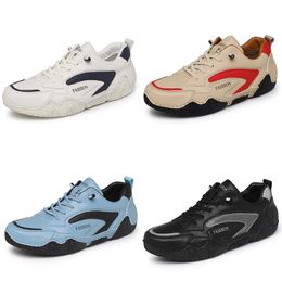 2024 New Casual Shoes PU matte leather men black brown white blue fashion shoes trainers sneakers