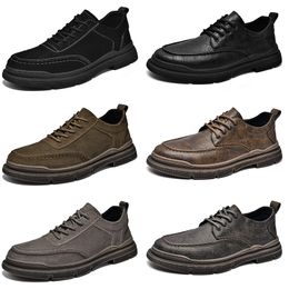 New PU matte leather Casual shoes men black brown grey blue busniess shoes trainers sneakers sports