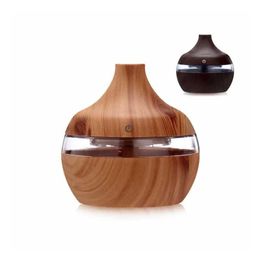 Aromatherapy Factory Price Air Humidifier Usb Aroma Diffuser Mini Wood Grain Trasonic Atomizer Essential Oil For Home Drop Delivery Dhdhi