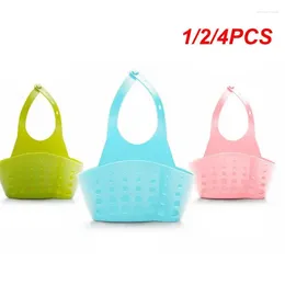 Kitchen Storage 1/2/4PCS Portable Home Hanging Drain Bag Basket Soap Bath Scrubbers Bathroom Drying Sponges Holder Rack Tools