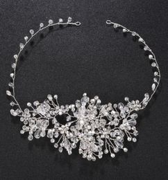 Fashion Handmade Full Austrian Crystal Headbands Wedding Hairpieces Princess Tiaras and Crowns Women Hair Jewellery Vine JCG0117453309