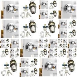 Door Locks Locks Circar Ball Lock For Household Use Indoor Door Bedroom Bathroom Oldfashioned Room Drop Delivery Home Garden Building Dhqno