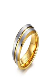 8MM Silver Gold Colour Fashion Simple Men039s Rings Tungsten Carbide Ring Jewellery Gift for Men Boys J04570823159751129