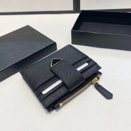 Designer leather Wallet Stylish Men Folding Long zipper triangle Wallets Purse Card Holder Notes Money Purses With Box Flip Wallet Multiple styles AAA88