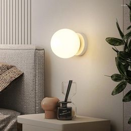 Wall Lamp Vintage Antique Wooden Pulley Long Sconces Bed Head Cute Led Light For Bedroom Switch