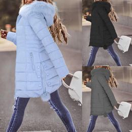 Women's Jackets Scrub Fleece Jacket Hoodie Women Mid-length Coat Casual Long Sleeve Warm Womens Outer Wear