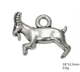 Antique Silver Plated Billy Goat Capricorn Charms DIY Nature Jewelry Making for Bracelet or Necklace5319010