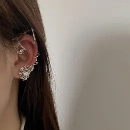 Backs Earrings Retro Exaggerated Fashionable Non-piercing Ear Clip Cuff Trendy Test Zircon Claw Stylish Gothic Metal Dark