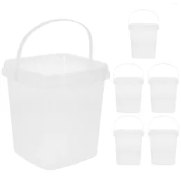 Flatware Sets 6 Pcs Popcorn Milk Tea Bucket Containers Disposable Movie Night Gift Baskets Pp