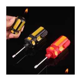 Lighters Newest Screwdriver Lighter Inflatable No Gas Metal Cigar Butane Cigarette Lighters Smoking Tool Accessory Drop Delivery Home Dhmsn