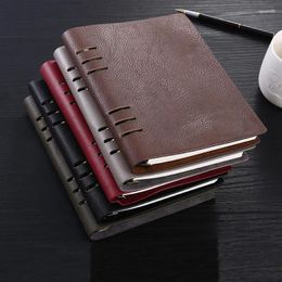 Leather Notebook Vintage Sketchbook A5 25K Personal Diary Planner Binder Travel Journal Memopad Pad Agenda 1291