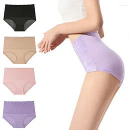 Women's Panties Plus Size Women High Waist Seamless Underwear Soft Cotton Breathable Big Briefs Sexy Lace 5xl 6xl