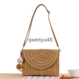 Shoulder Bags Summer Womens Beac Outdoor Tourism Straw Braided Design Casual Soulder BagH24217