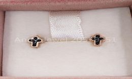 Motif Earrings Stud In Rose Gold Vermeil With Spinels Bear Jewelry 925 Sterling Fits European Jewelry Style Gift Andy Jewel 9149336003098326