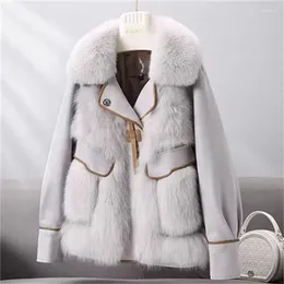 Women's Fur Coat Winter 2024 Female Young Age-reducing Long-sleeved Down Pie Overcomes Suede Tide