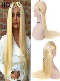 613 Blonde Full Lace Human Hair Wigs 613 Blonde Lace Frontal Human Hair Wigs Brazilian Virgin Straight Hair Transparent Lace Fron4972742