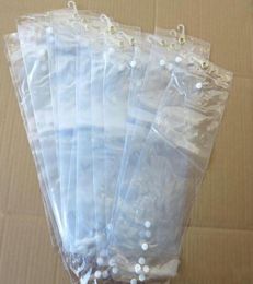 PVC Plastic package Bags Packing Bags with Pothhook 1226inch for Packing hair wefts Human Hair Extensions Button Closure34499518405748