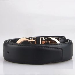 Belts 2024 Smooth Leather Belt Luxury Belts Designer For Men Big Buckle Male Chastity Top Fashion Mens Wholesale Drop Delivery Fashion Dhcny