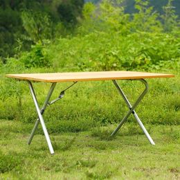 Camp Furniture Camping Outdoor Bamboo Table Solid Wood Portable Folding Storage Campsite Picnic Luxury
