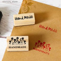 Labels Tags Handmade Round Stamp Scrapbooking DIY Crafts Decoration Small Stamps Kids Party Supplies Kindergarten Handmaking Material 1pc Q240217