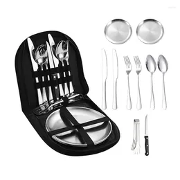 Dinnerware Sets Household Black Gold Cutlery Set Stainless Steel Luxury Tableware Knife Fork Spoon Kitchen Dinner