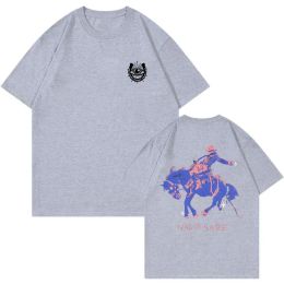 Rapper Bad Bunny Nadie Sabe Lo Que Va Cotton Short Sleeve T-shirt Women Men Casual Aesthetic Graphic Tshirt Cotton Tees Horse Print Shirt 249