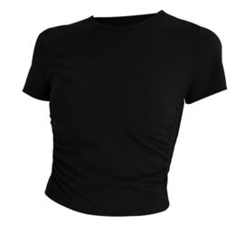 "Women's Yoga T-Shirt - Stay Stylish and Comfortable this Summer | Perfect for Fitness, Sports, and Leisure Activities | Round Neck & Short Sleeves"