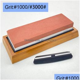 Sharpeners 240 8000 Grit Sharpening Stone Water Whetstone Professional Knife Sharpener Fixed Angle Guide System Polishing Grinder Set Dhqc6