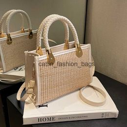 Shoulder Bags Fashion Woven straw Bag Female Crossbody Messenger for Women 2023 Summer Beach Handbags Tote Travel ShoppingH24217