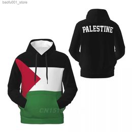 Men's Hoodies Sweatshirts Winter Warm Palestine Flag 3D Fleece Hoodie With Pocket Pullover Hood Men Women Unisex Hip Hop Style Sweatshirt Q240217