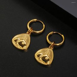 Stud Earrings Texture Triangle Pendant Animal Sleep Embossed High Quality Stainless Steel Waterproof Women Jewellery