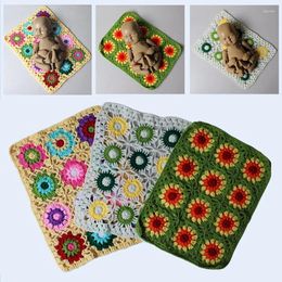 Blankets Bohemian Baby Pography Backdrop Blanket Handmade Woolen Knitted Infant Po Flower Crochet Props