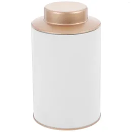 Storage Bottles Tea Canisters Coffee Bean Jar Tin With Lid Metal Container Tinplate