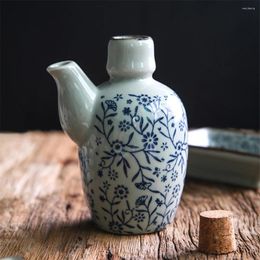 Storage Bottles Ceramic Sauce Bottle Oil Vinegar Soy Dispensing Pot Condiment Serving Container For Home Restaurant