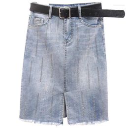 Skirts Py1016 2024 Spring Summer Autumn Women Fashion Casual Sexy Skirt Woman Female OL Denim Big Size Jean